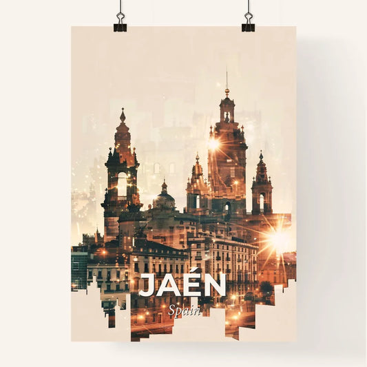 Jaen Skyline Composite Art Iconic Architecture Poster