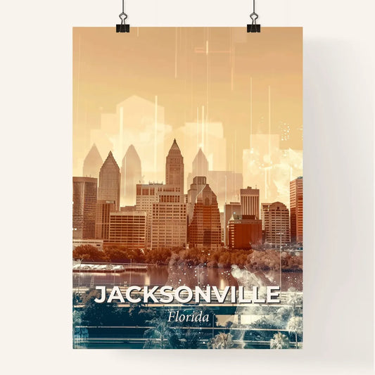 Jacksonville Skyline: Double Exposure Composite Art Poster