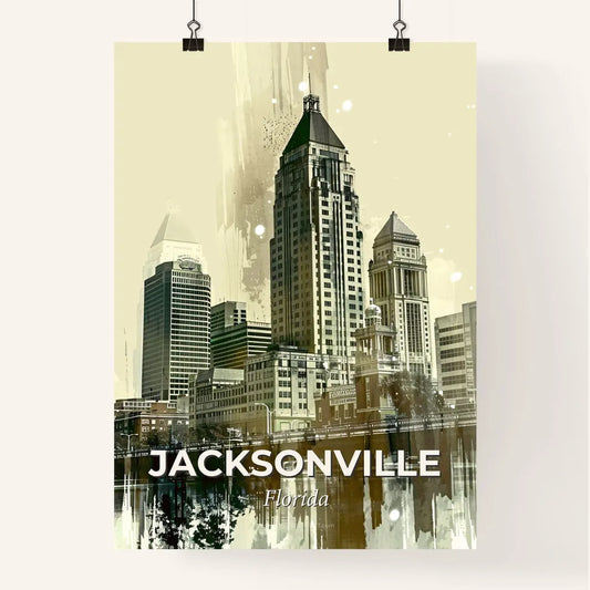 Jacksonville City Skyline Poster: Art Print Poster