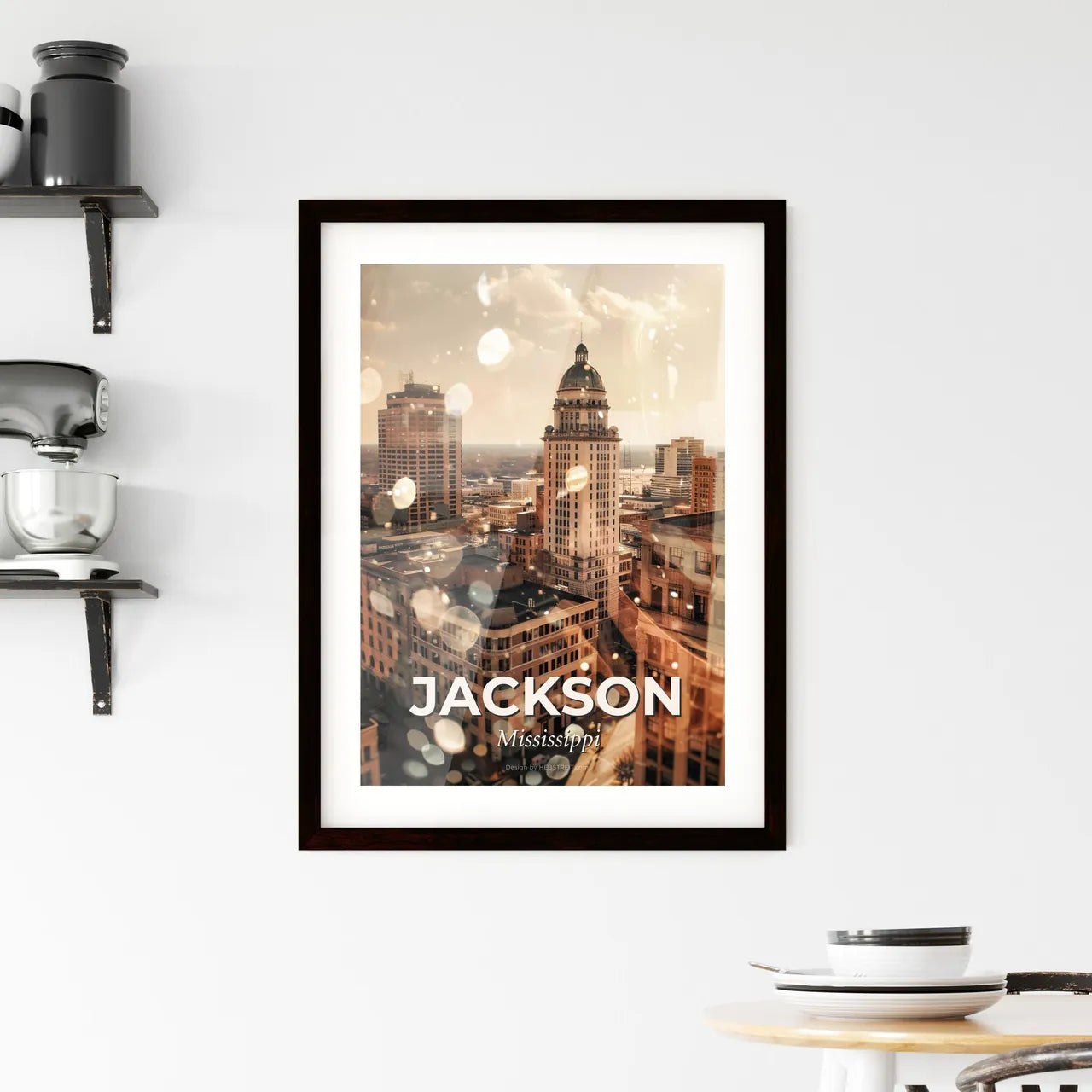 Jackson Mississippi City Skyline Architecture Wonders Framed Print