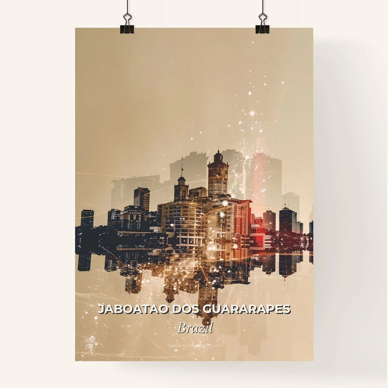 Jaboatao dos Guararapes City Skyline Art Composite Poster