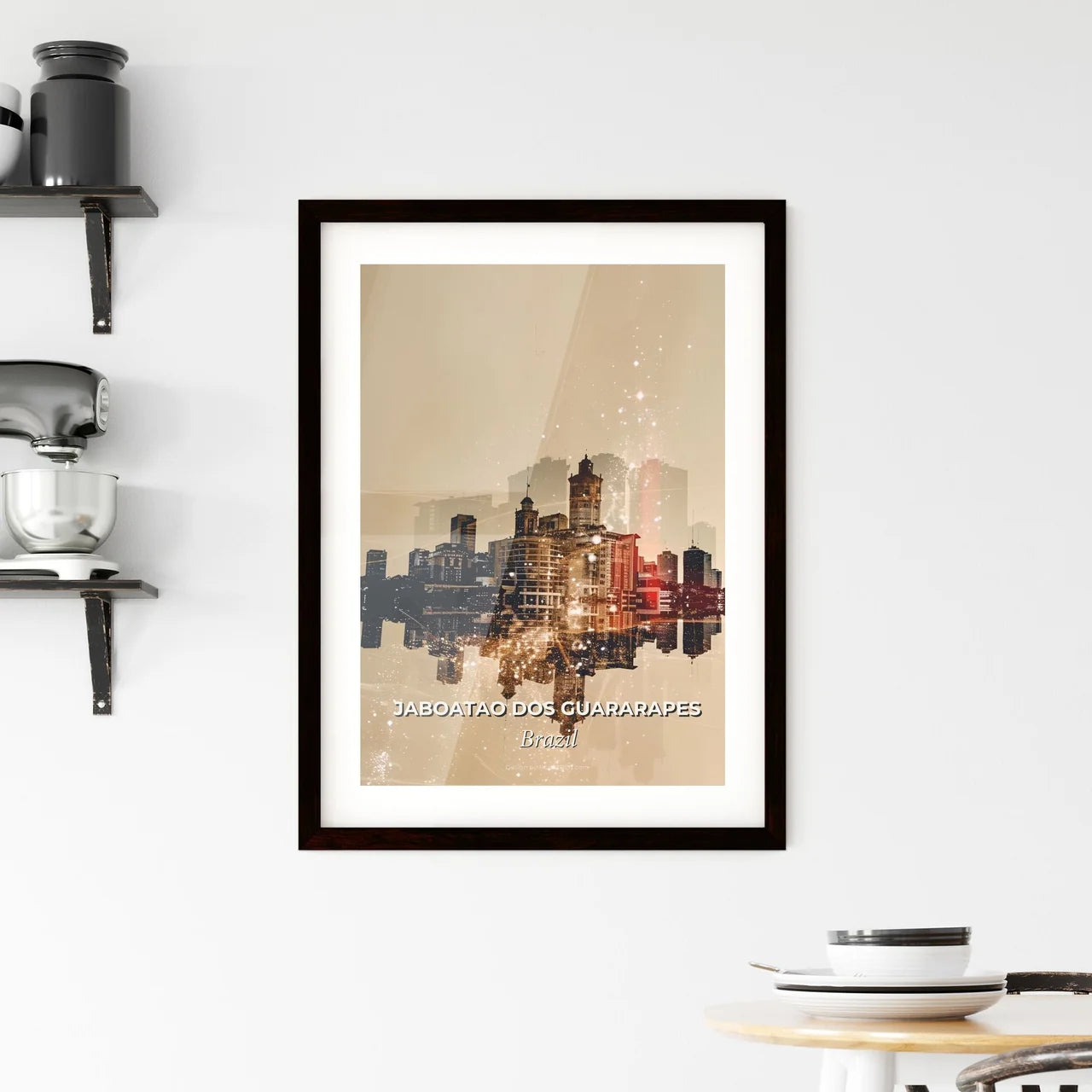 Jaboatao dos Guararapes City Skyline Art Composite Framed Print