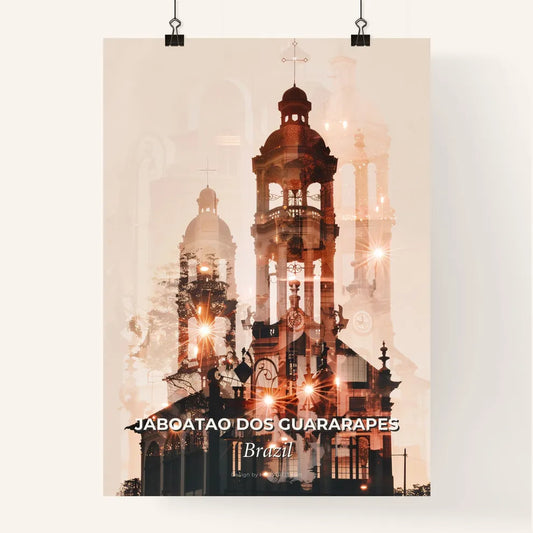 Jaboatao dos Guararapes Skyline Art, Brazil Poster