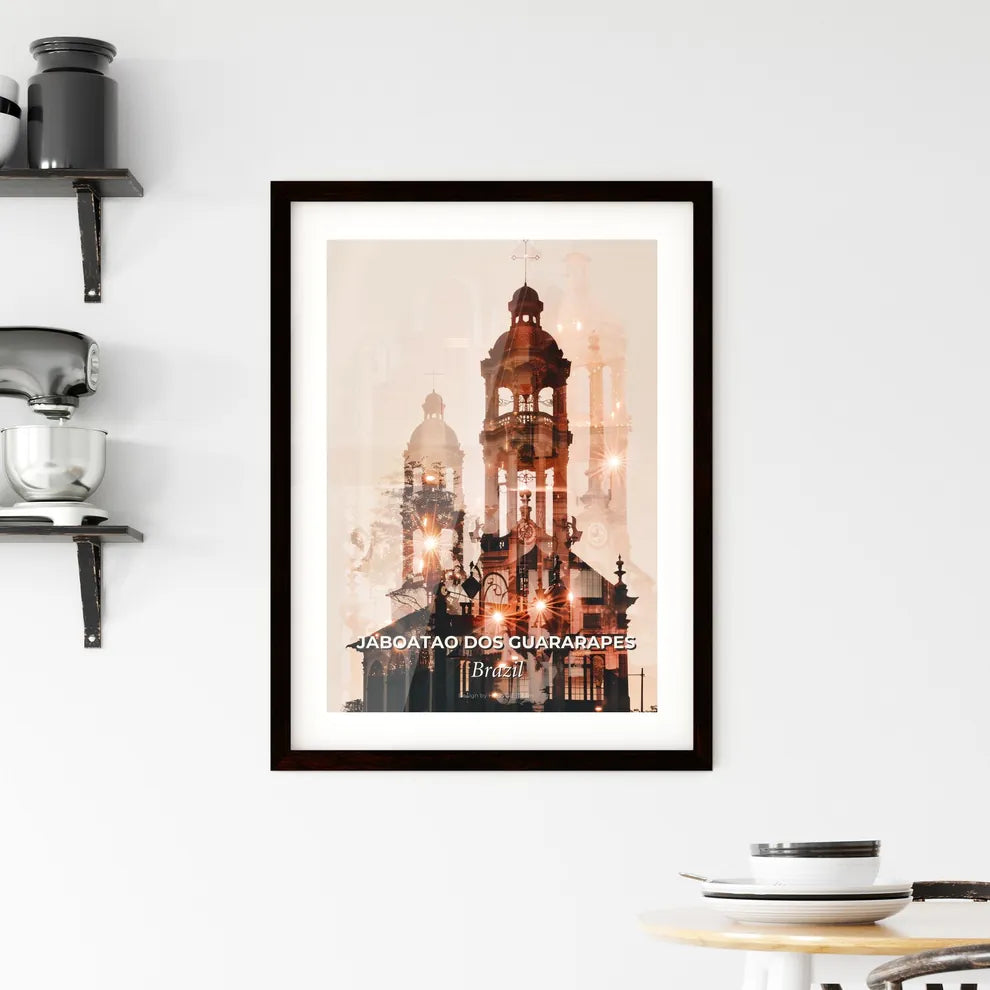 Jaboatao dos Guararapes Skyline Art, Brazil Framed Print