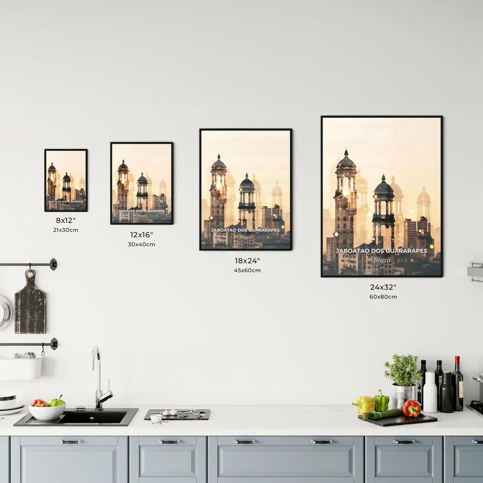 Jaboatao dos Guararapes City Skyline Poster Design Office Art