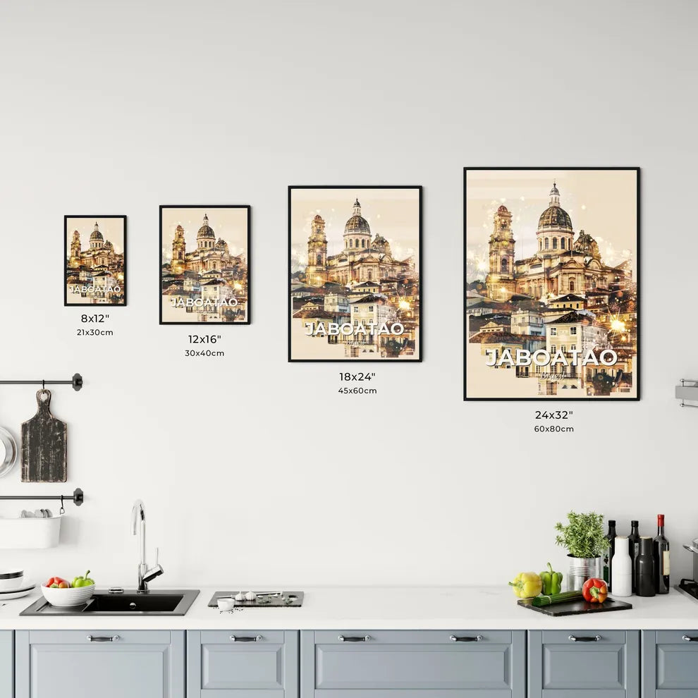 Jaboatao Skyline Double Exposure Art Poster Office Art