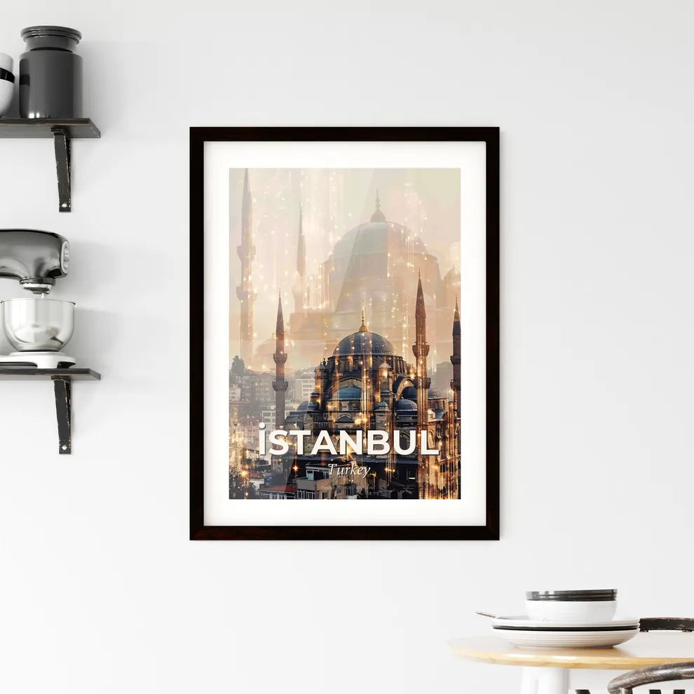Istanbul's Skyline Magic Captured in Art Framed Print