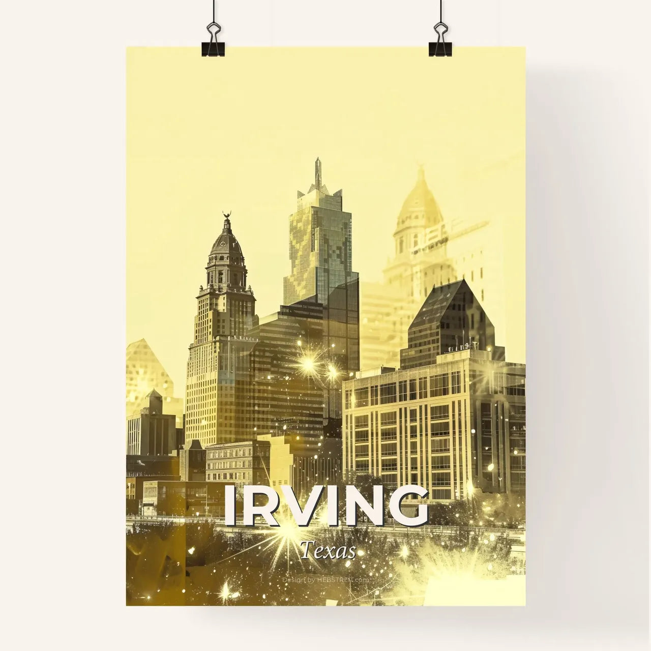 Irving Cityscape: Bright Lights, Local Charm Poster