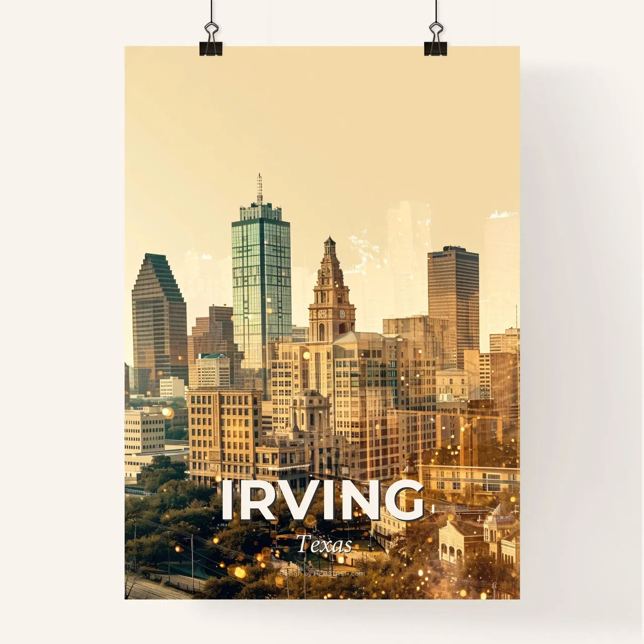 Irving's Skyline: A City in Harmony Poster