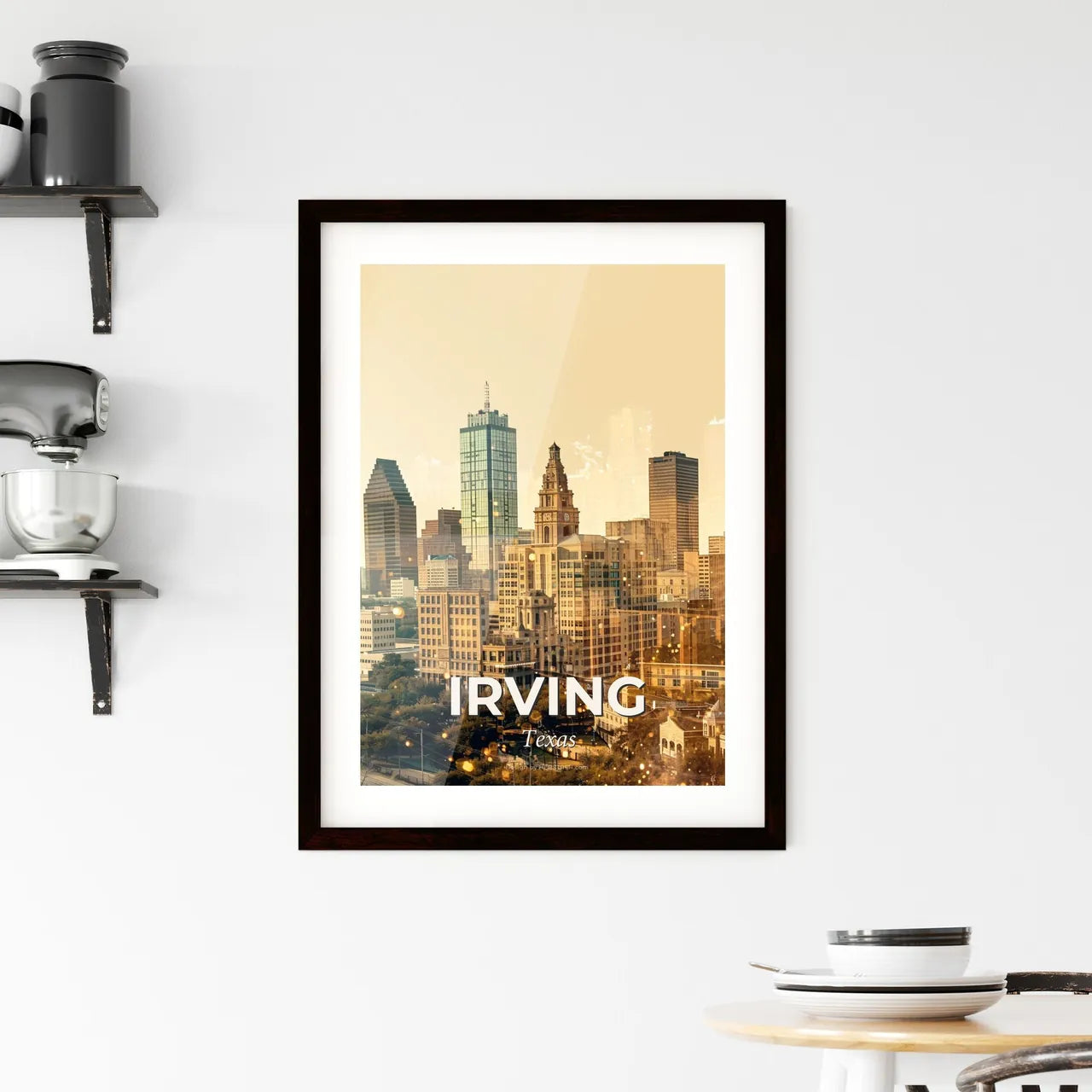 Irving's Skyline: A City in Harmony Framed Print