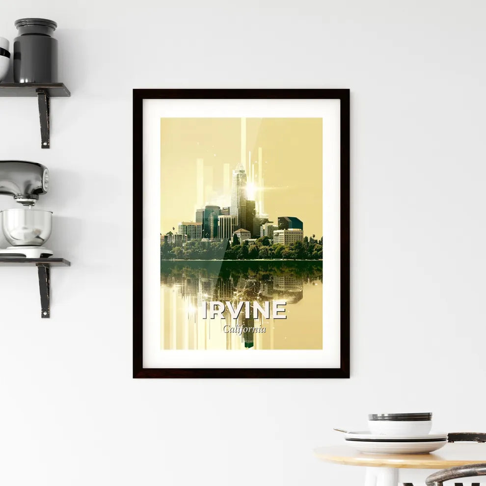 Irvine City Canvas Composite Art Framed Print