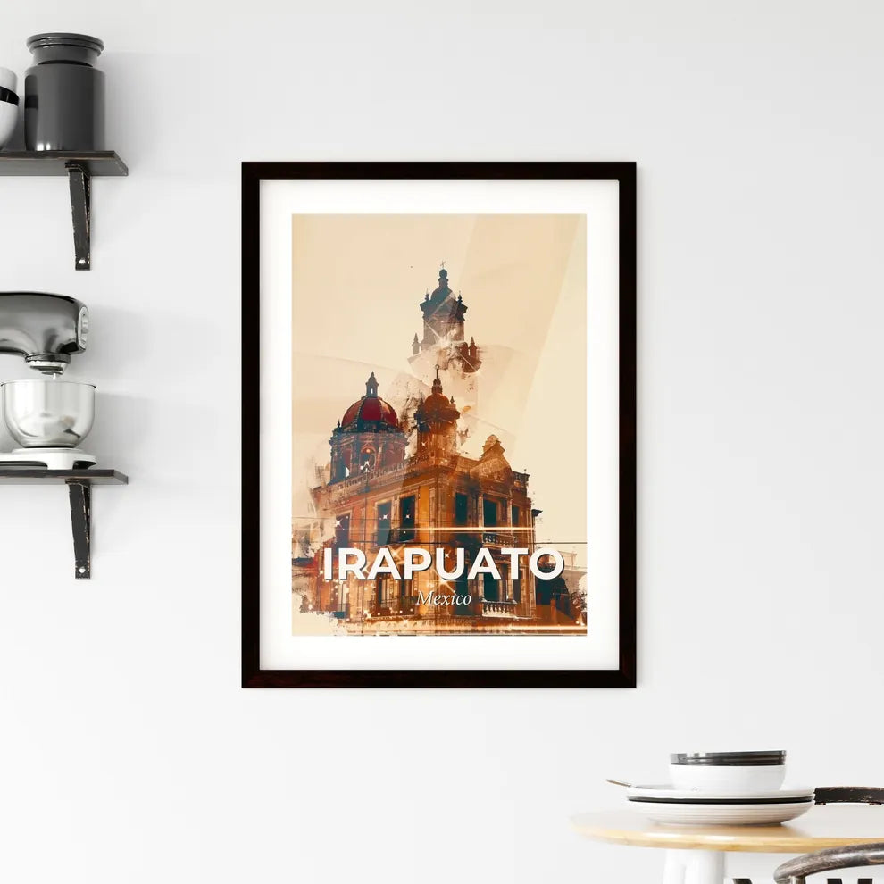 Irapuato, Mexico: Skyline Cityscape Architecture Poster Framed Print