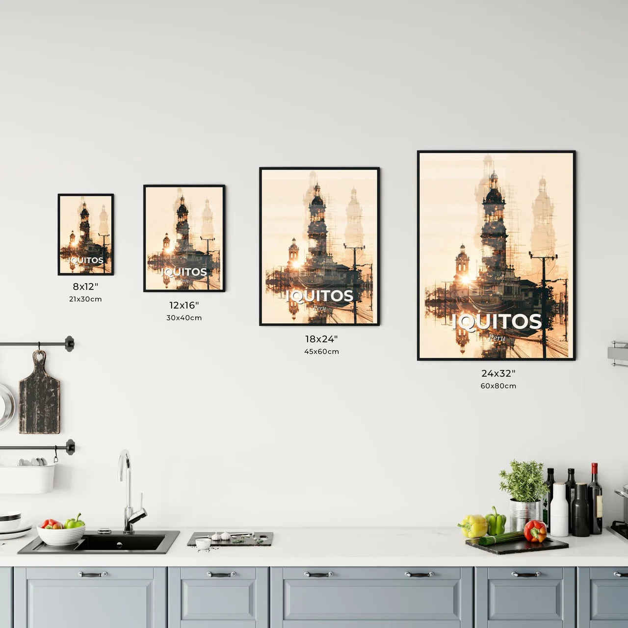 Iquitos Skyline Composite Art Poster Office Art