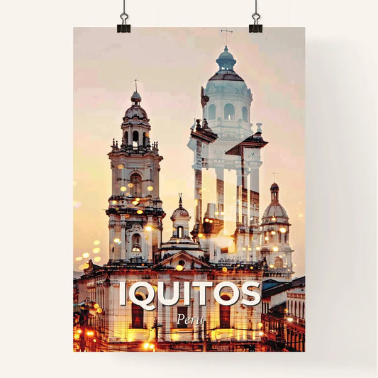 Iquitos Skyline Composite Art Bright Poster Poster