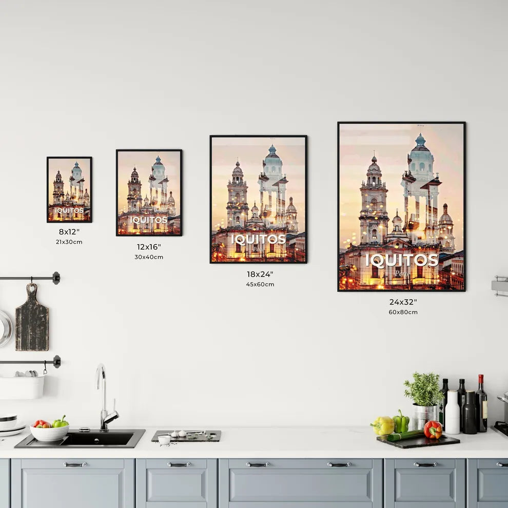 Iquitos Skyline Composite Art Bright Poster Office Art