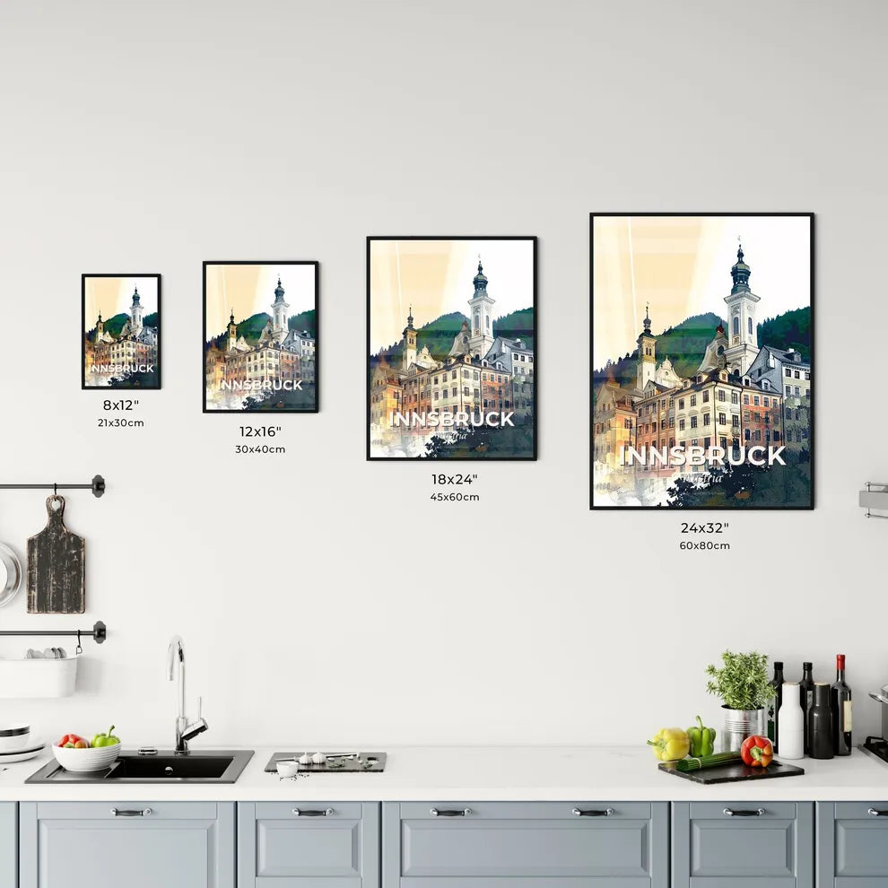 Innsbruck Skyline Composite Art Poster Office Art