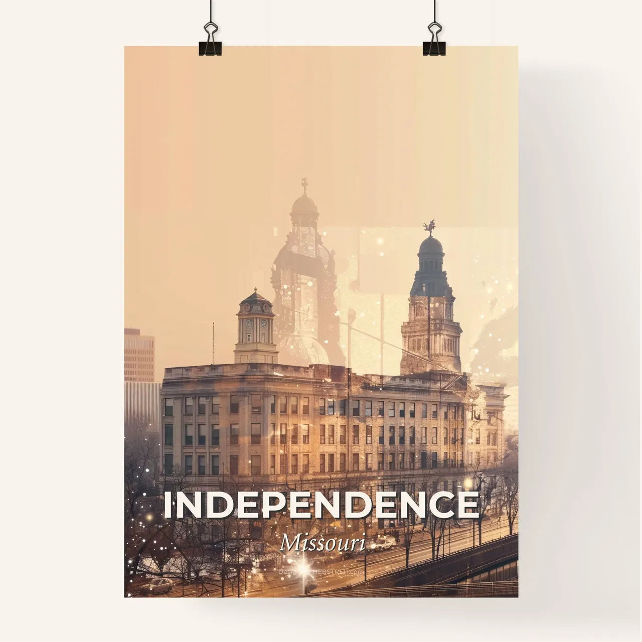 Independence City Skyline Art: Local Beauty on Display Poster