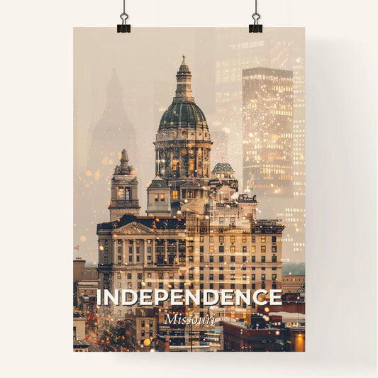 Independence Skyline Composite Art Poster Poster