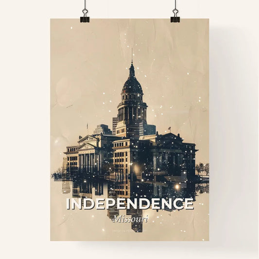 Independence Cityscape Sparkles Skyline Poster Poster