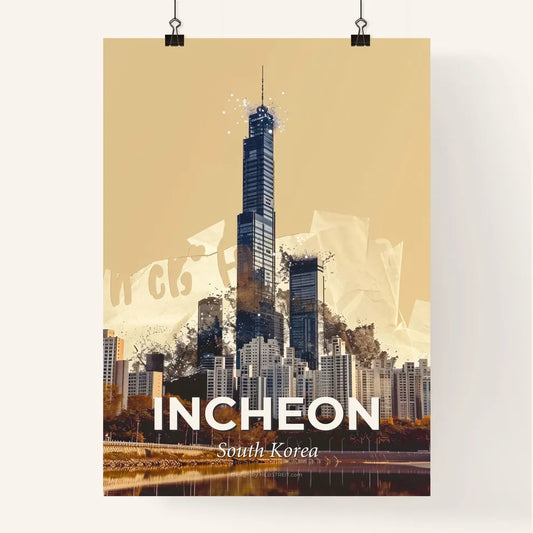Incheon Skyline Composite Poster Brilliance Poster