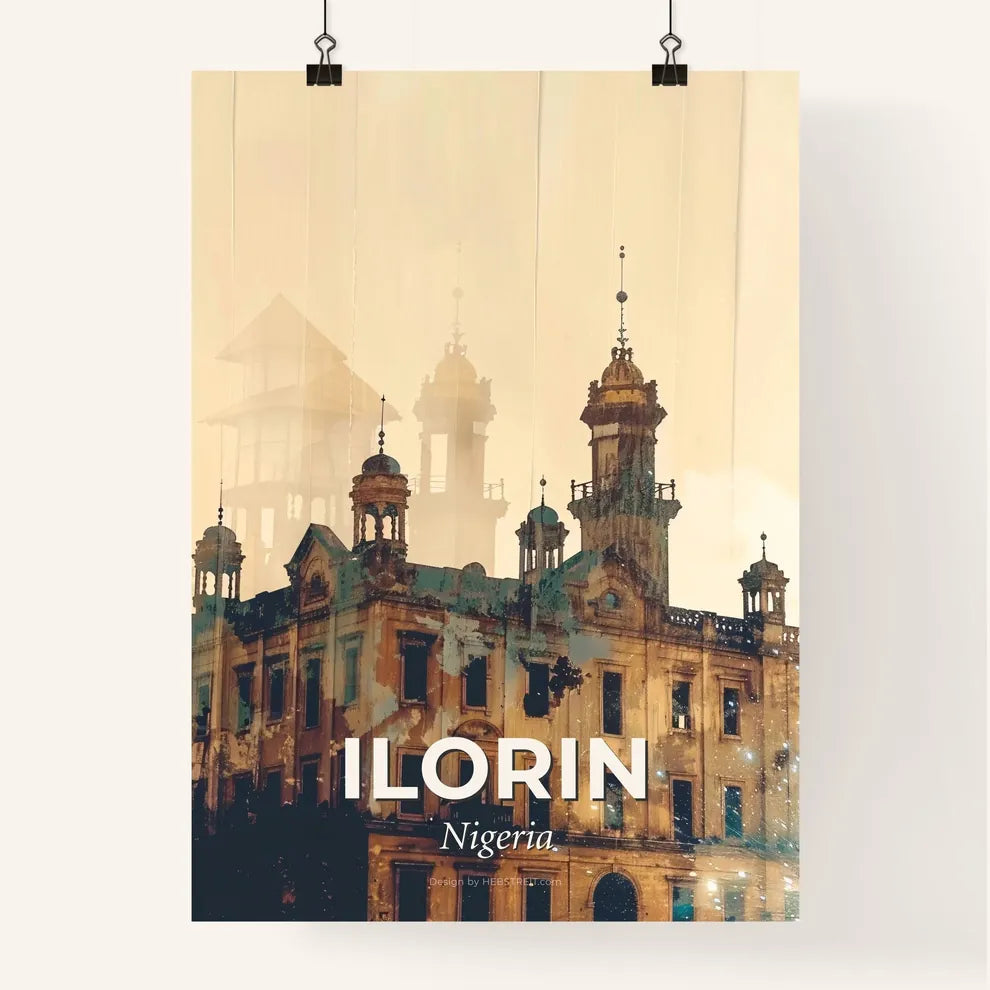 Ilorin Nigeria Architecture Double Exposure Skyline Poster Poster