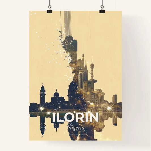 Ilorin Cityscape Night Sky Skyline Art Poster