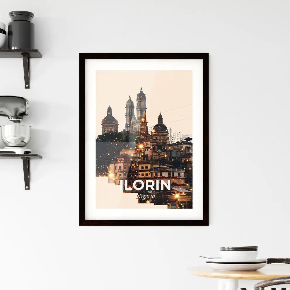 Ilorin City Skyline Art Poster Framed Print