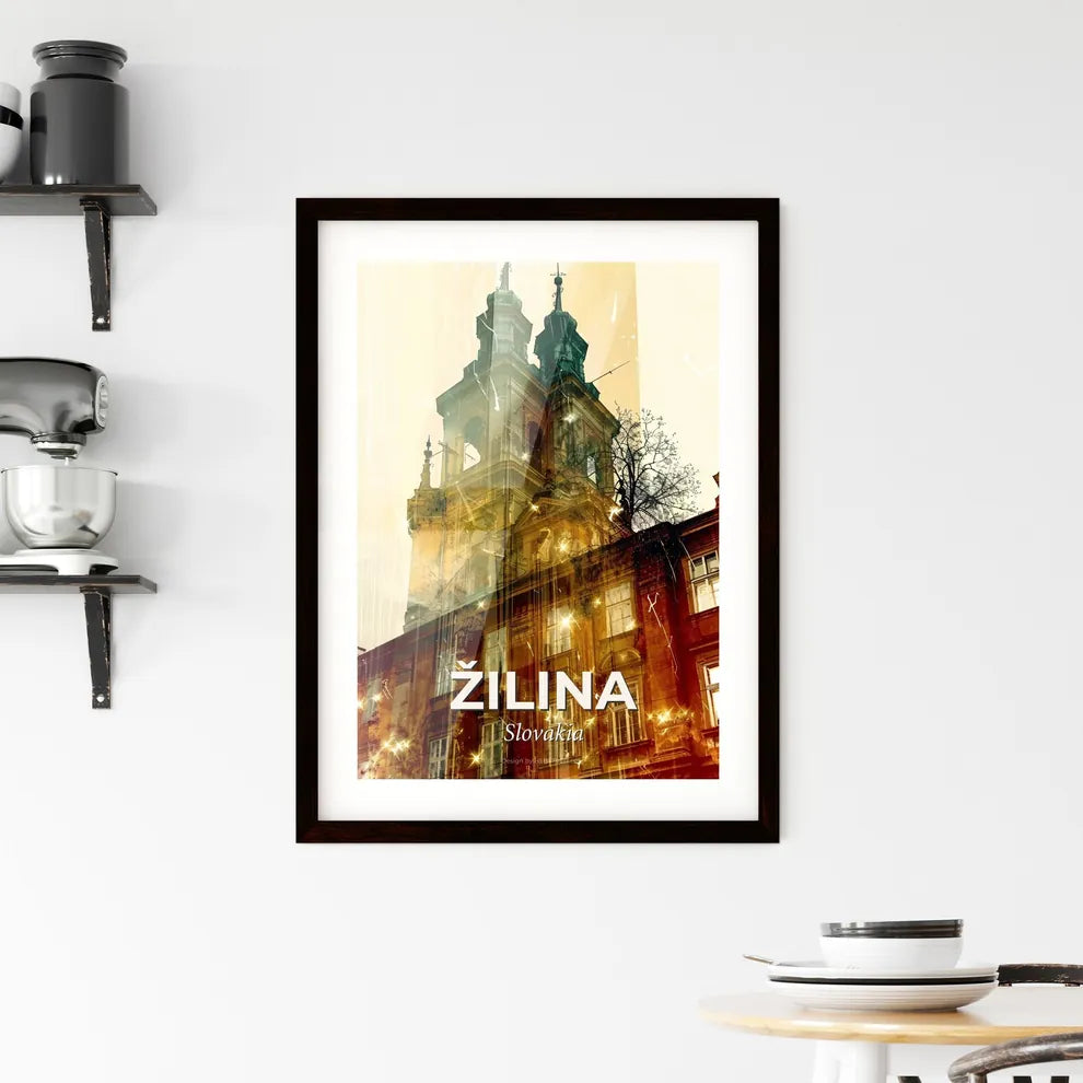 Zilina City Lightscape Poster Original Framed Print