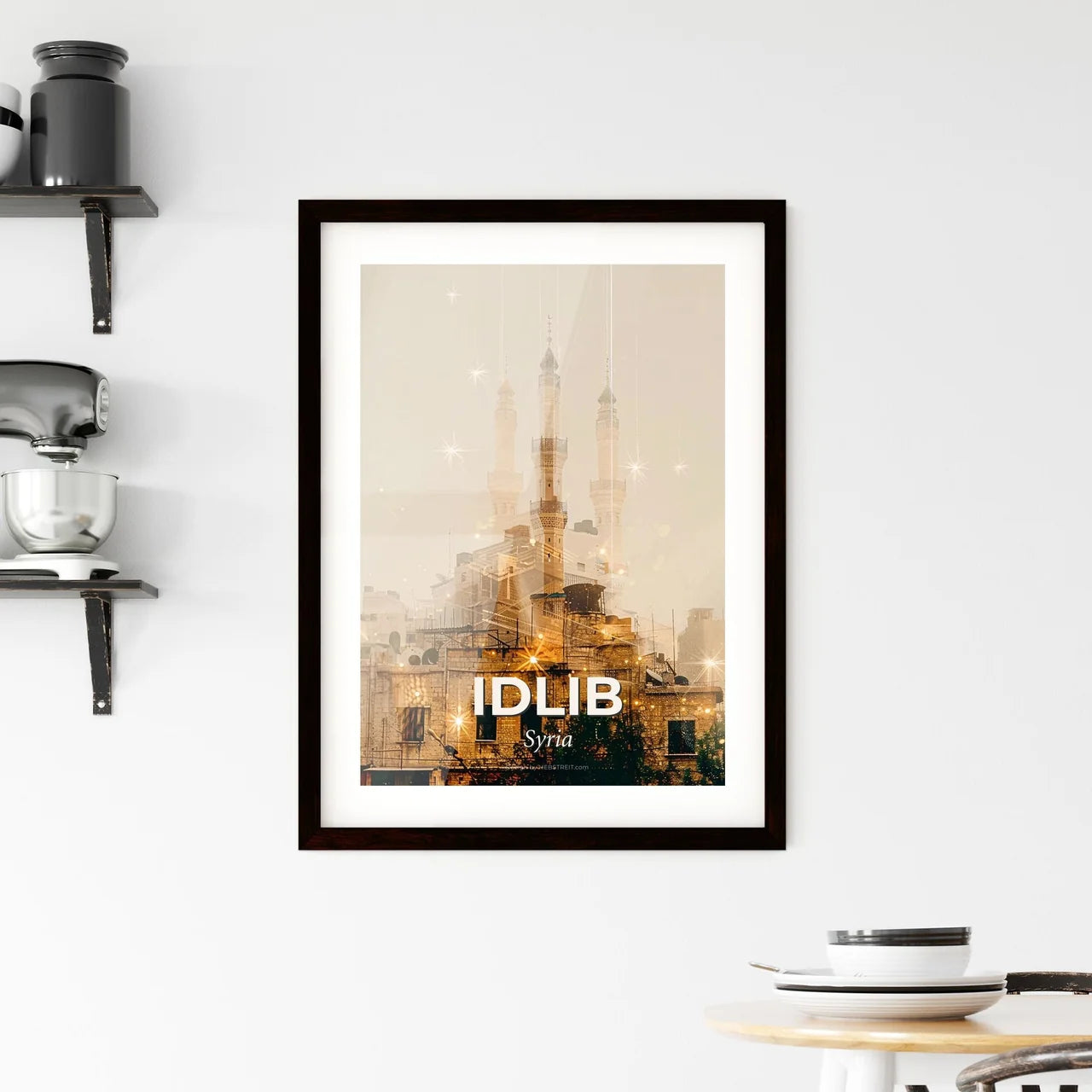 Idlib Architecture Skyline Bright Poster Art Framed Print