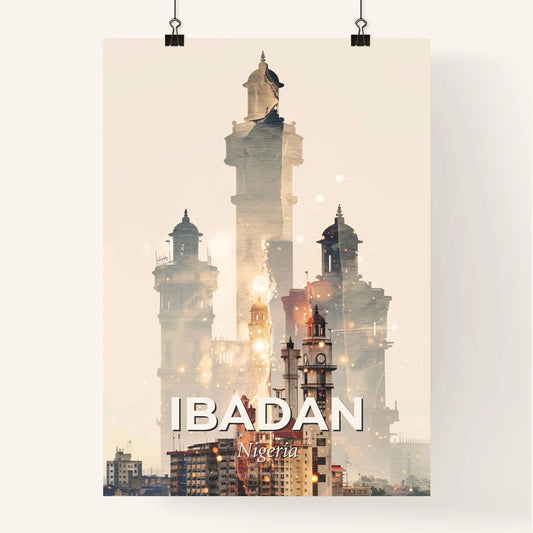 Ibadan: City Sparks in Silhouette Poster