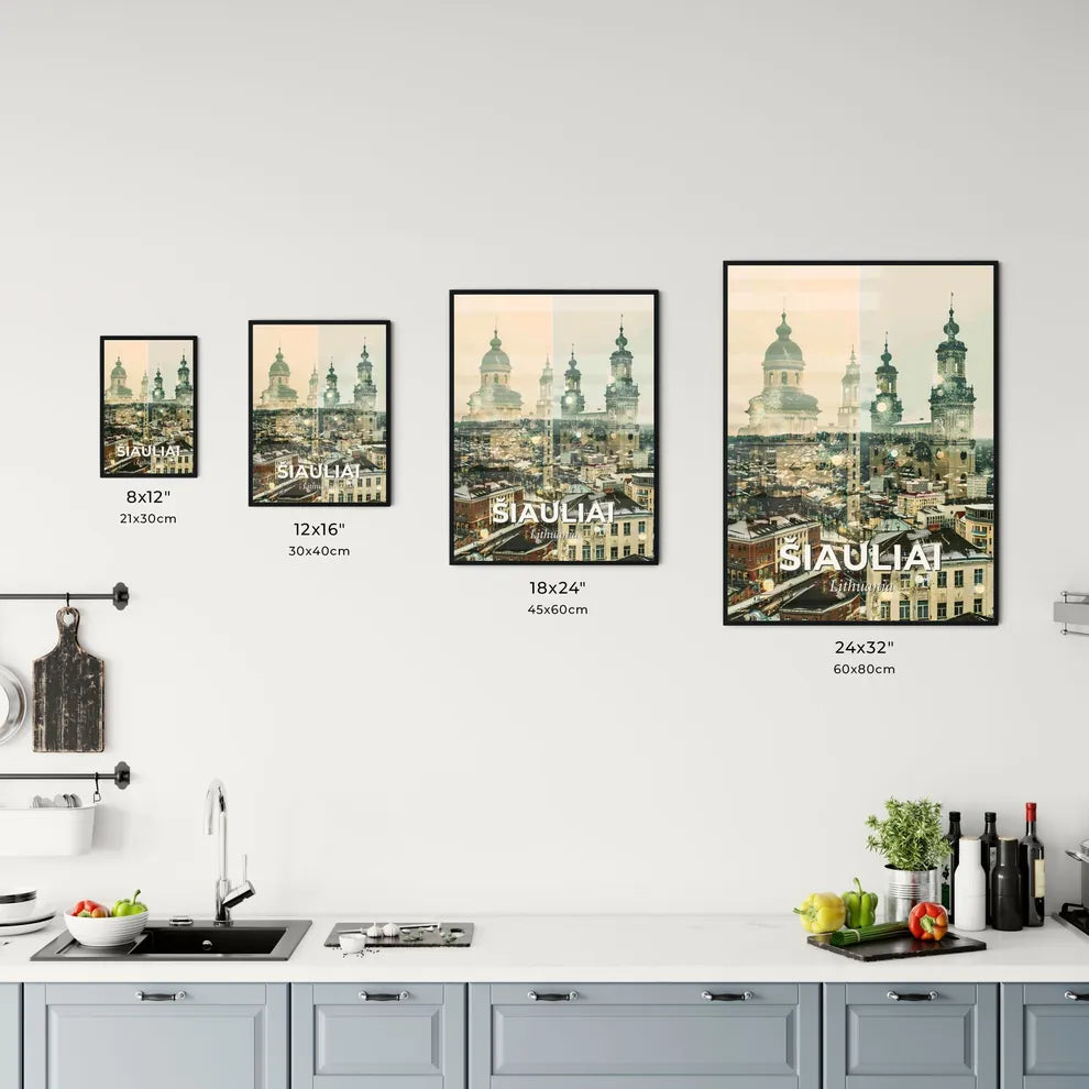 Siauliai Skyline Panorama Architectural Composite Art Office Art