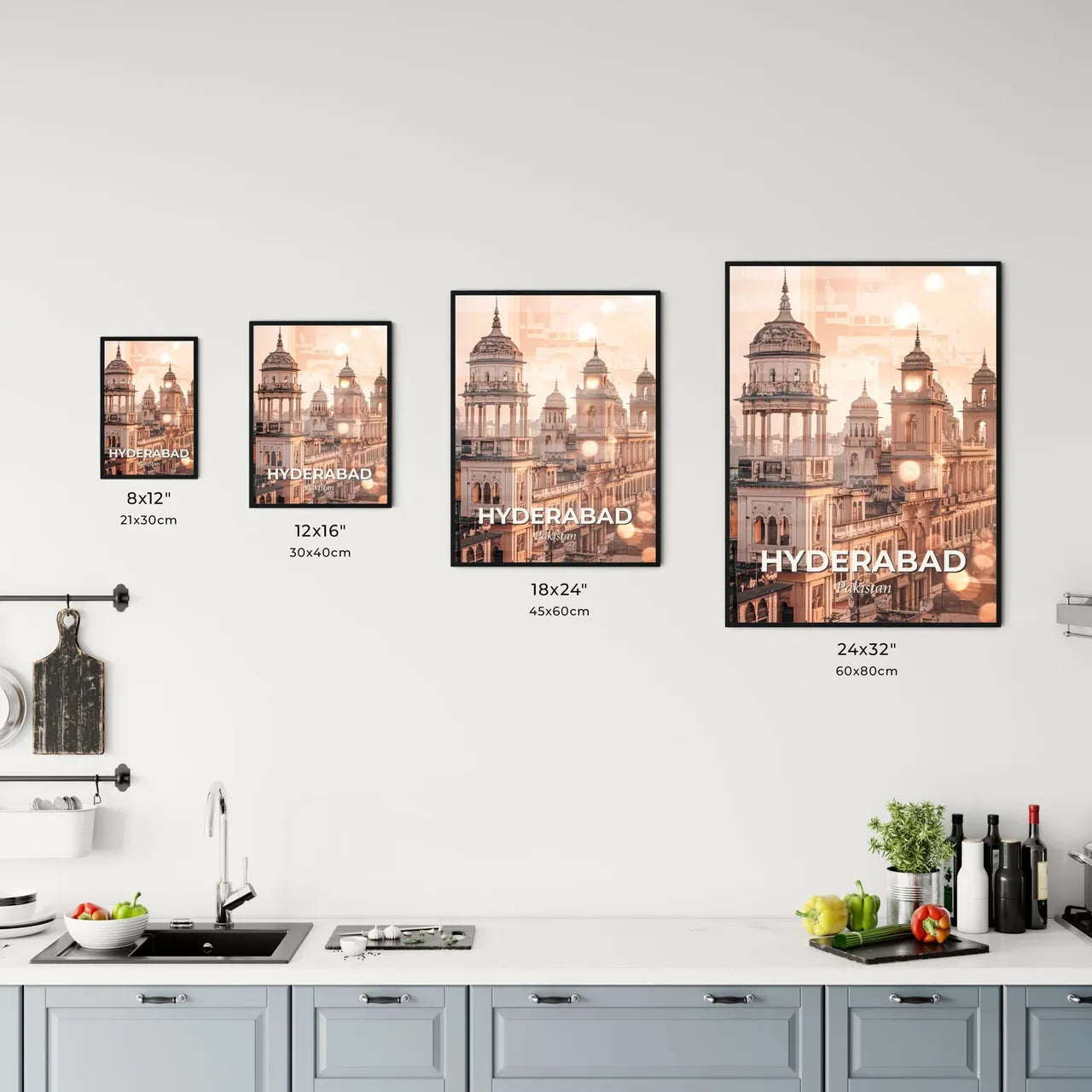 Hyderabad, Pakistan: A Captivating Skylinescape Office Art