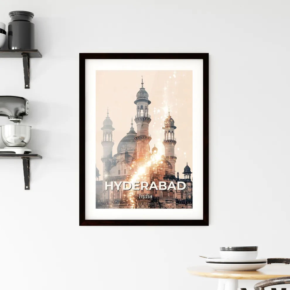 Hyderabad: City of Double Exposure Art Framed Print