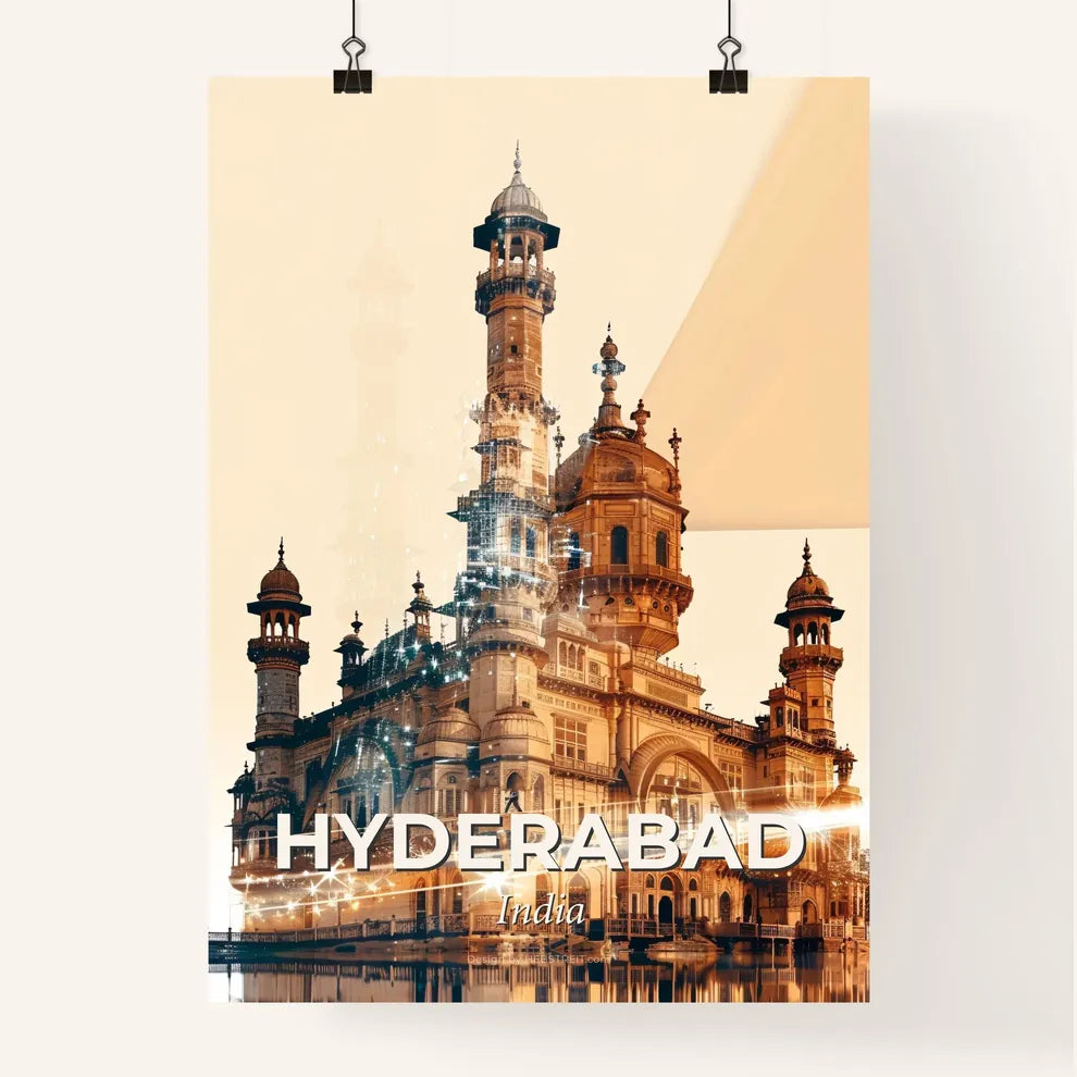 Hyderabad Skyline Cityscape Poster Vibrant Colors Poster