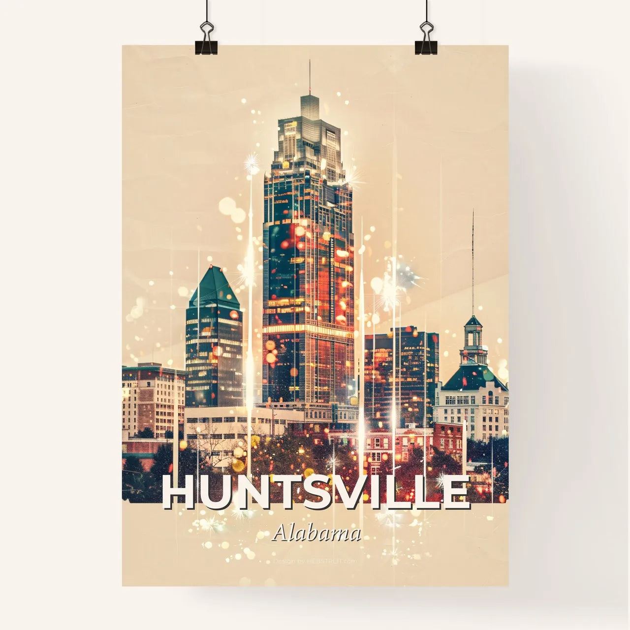 Huntsville Skyline Composite Poster Poster