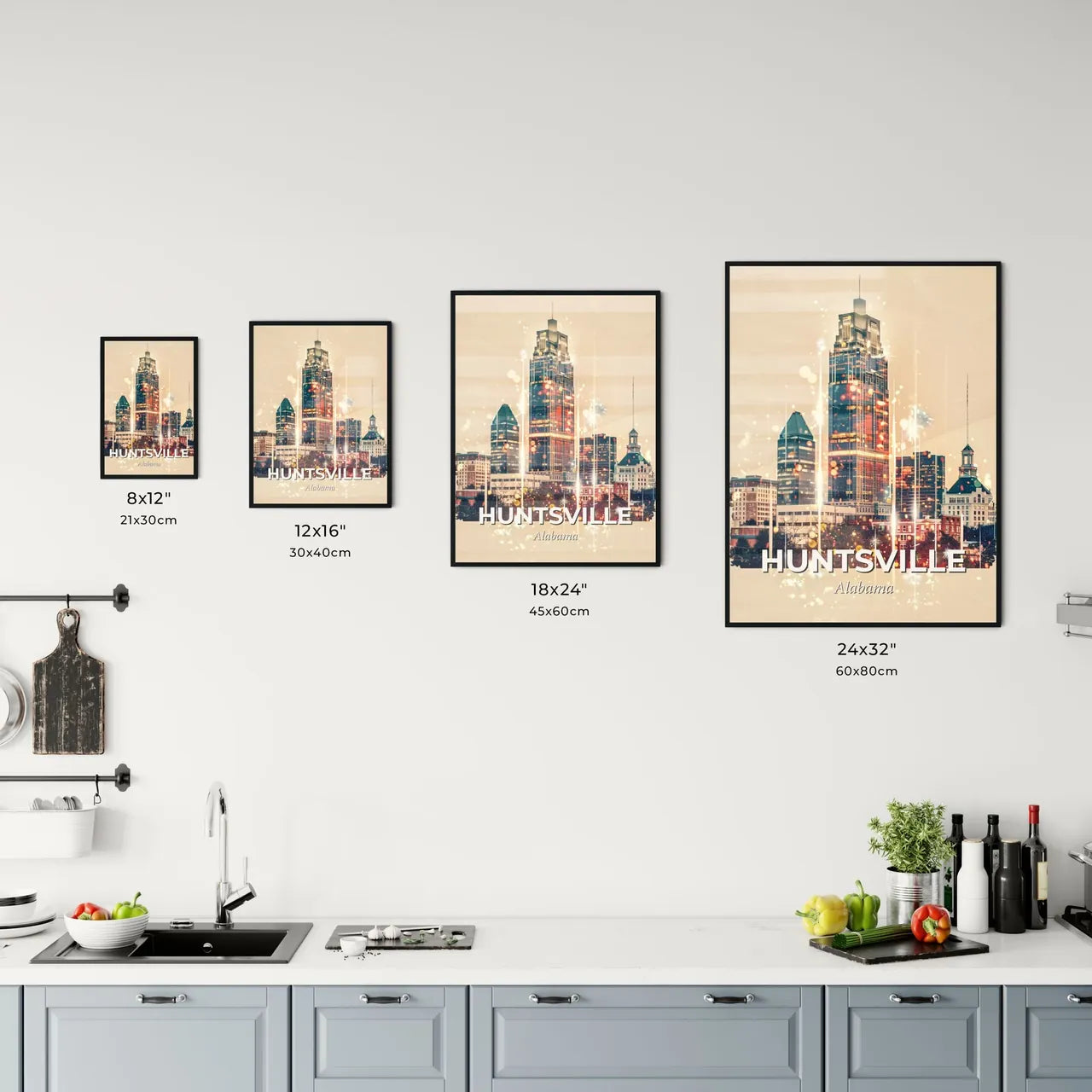 Huntsville Skyline Composite Poster Office Art
