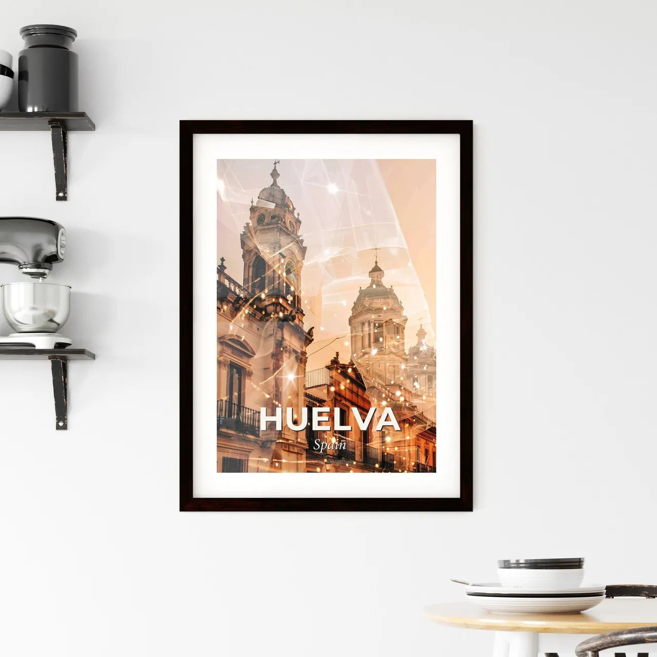 Huelva: Beige Symphony of Andalusian Hues Framed Print