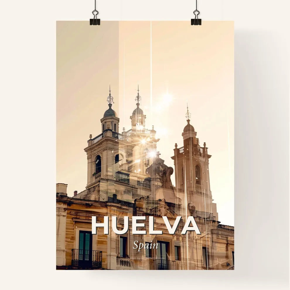 Discover Huelva through double exposure art Poster
