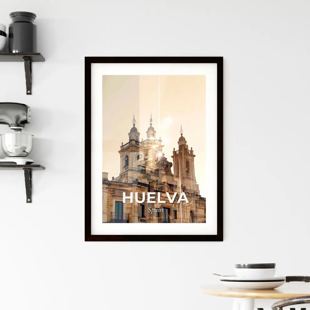 Discover Huelva through double exposure art Framed Print