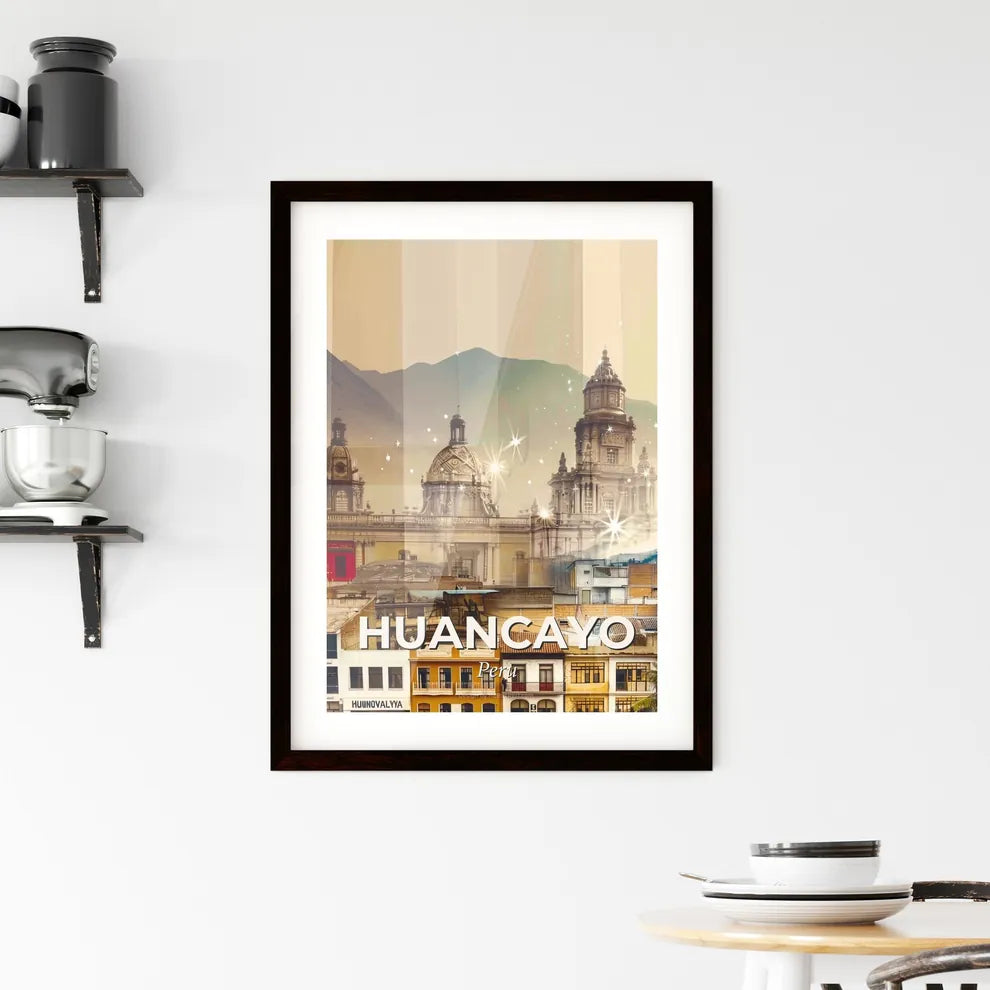 Huancayo City Skyline Poster Peruvian Architecture Framed Print