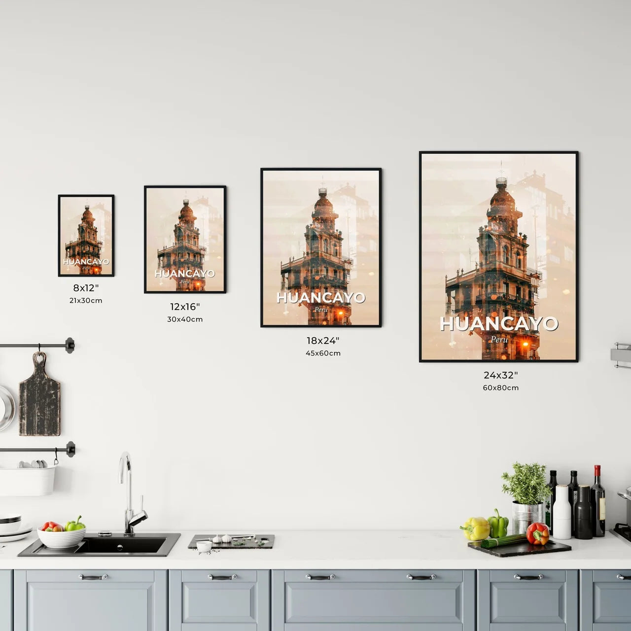 Huancayo Skyline Composite Art City Poster Office Art