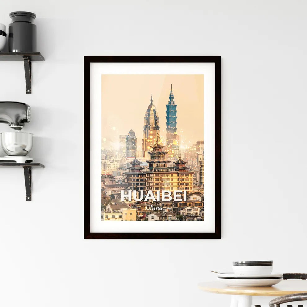Huaibei Skyline Composite Poster Art Framed Print
