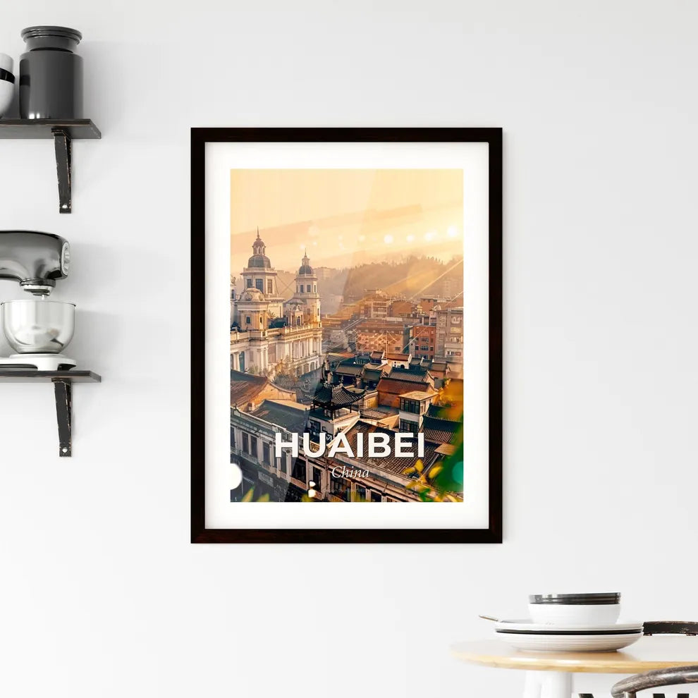 Huaibei Skyline Art Unveiled Framed Print