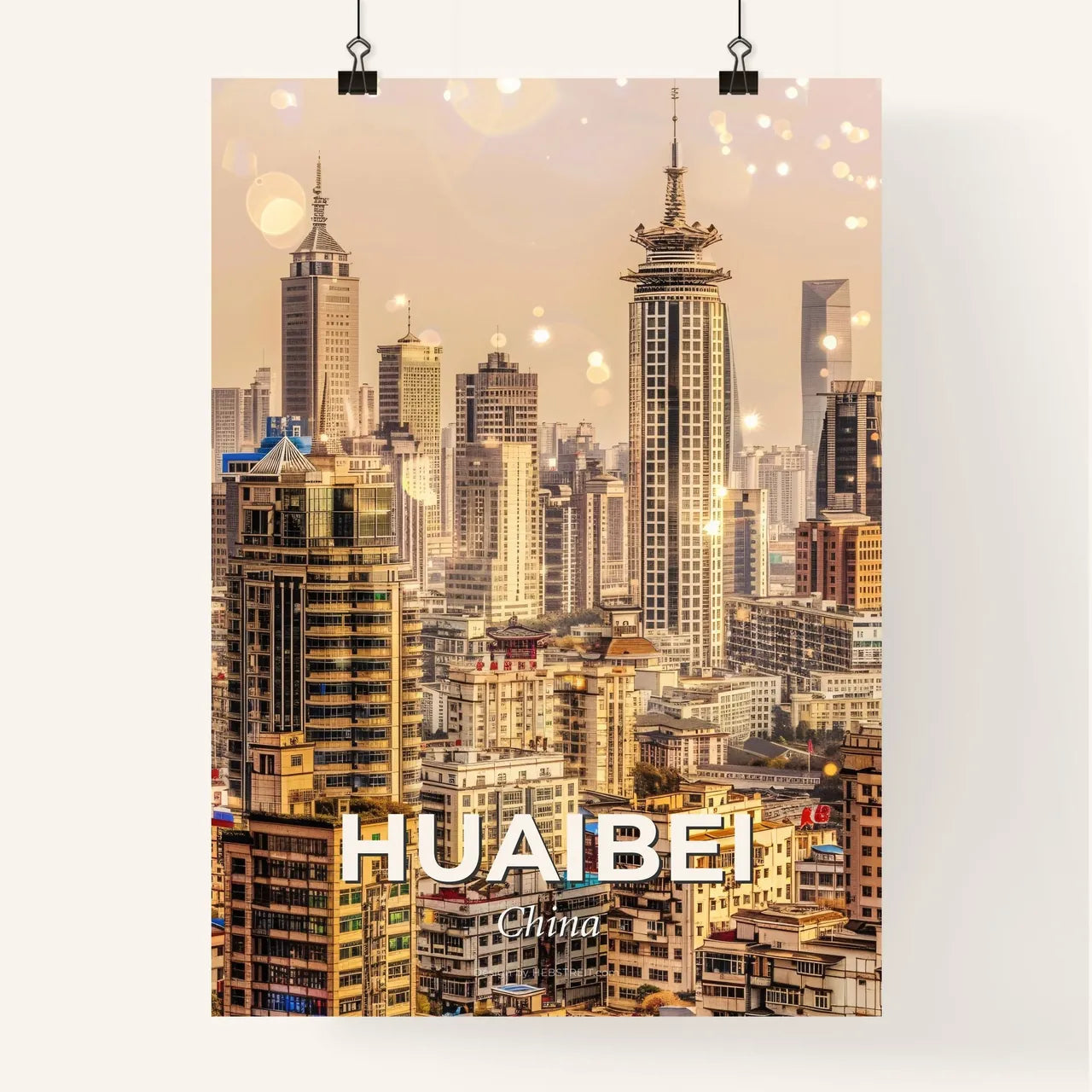 Huaibei Cityscape Composite Art Poster Poster