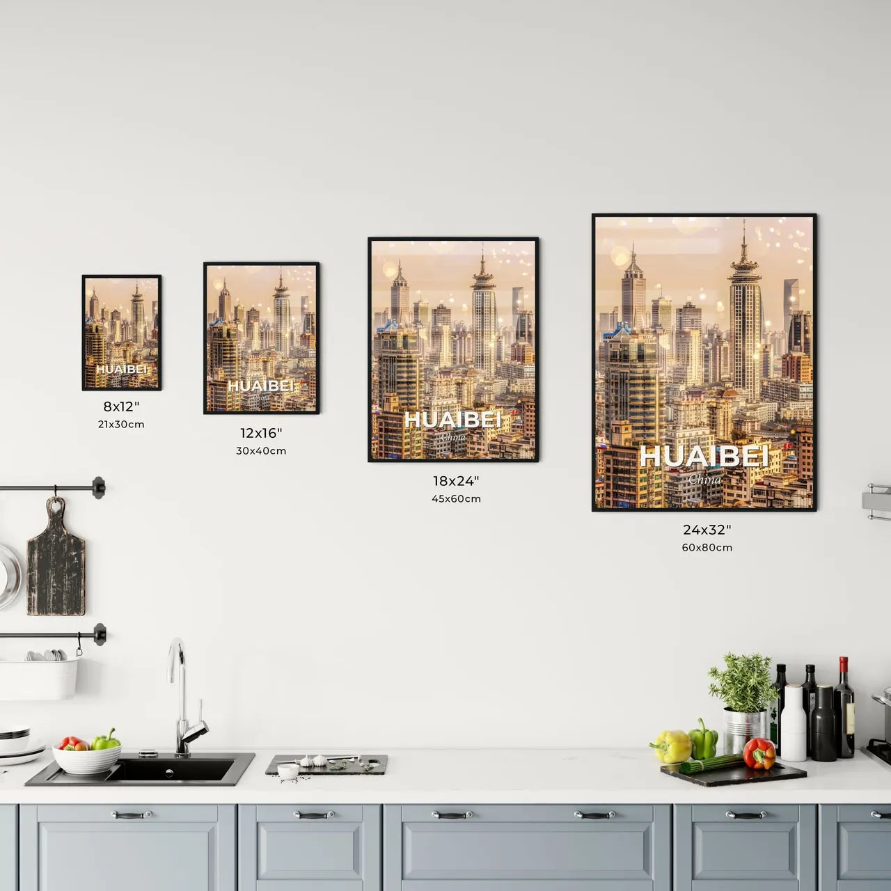 Huaibei Cityscape Composite Art Poster Office Art