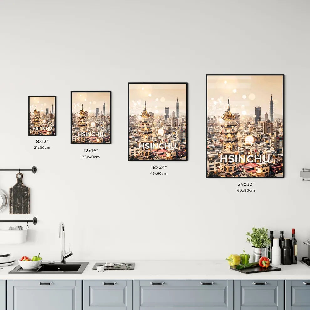 Hsinchu Luminous Double Exposure Skyline Office Art