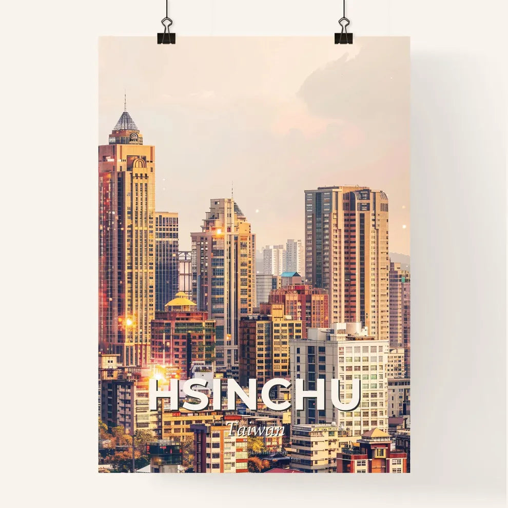 Hsinchu Skyline Double Exposure Poster Art Poster