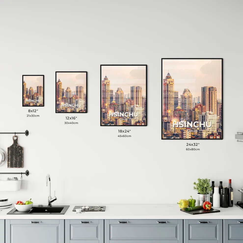 Hsinchu Skyline Double Exposure Poster Art Office Art