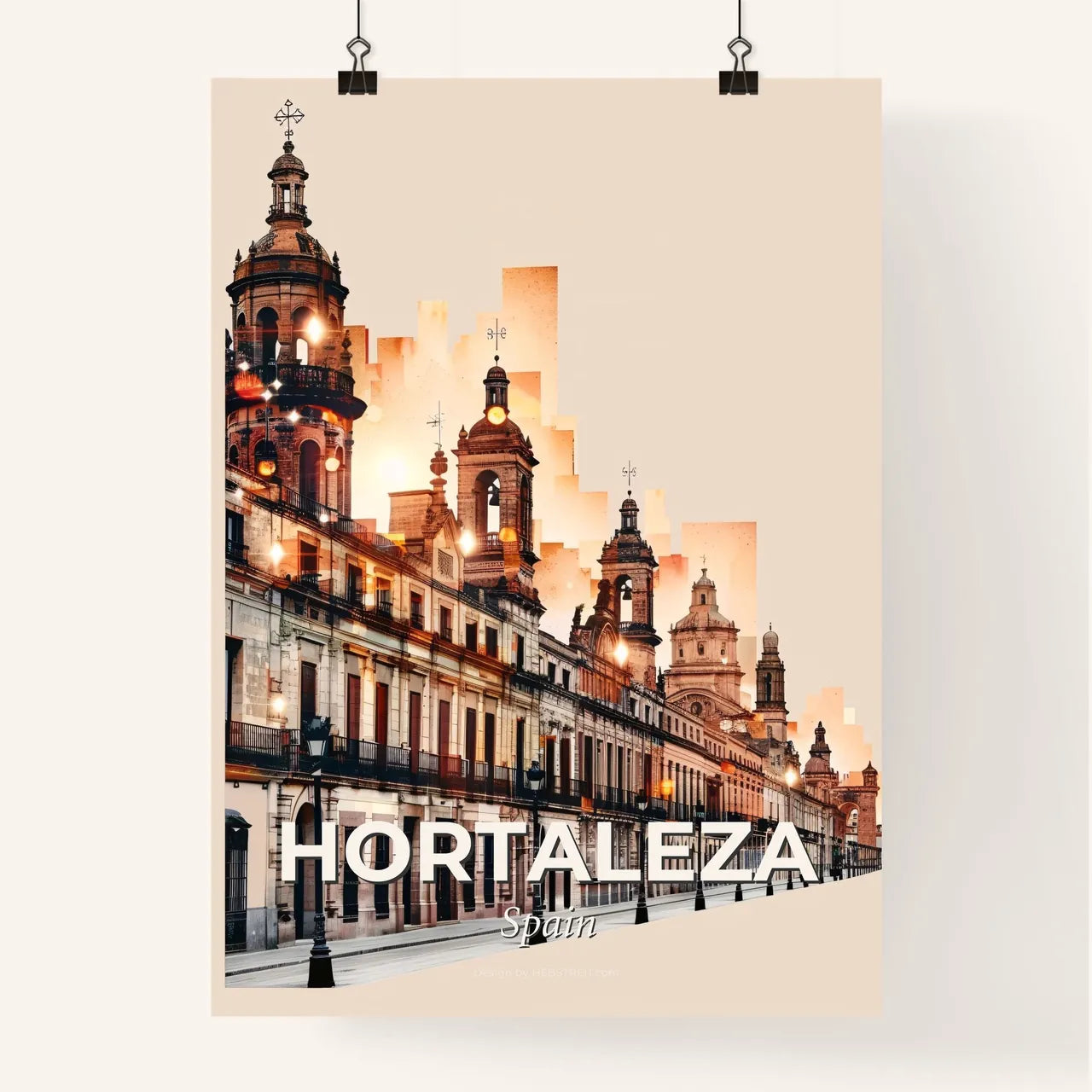 Hortaleza City Skyline Art Composite Paper Print Poster
