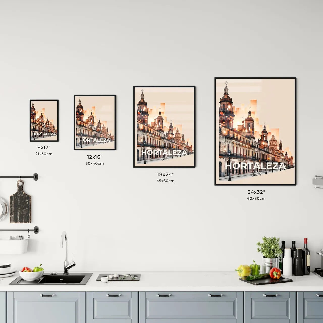 Hortaleza City Skyline Art Composite Paper Print Office Art